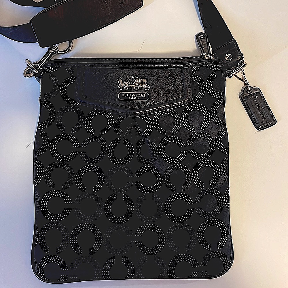 Coach Crossbody - Black & Grey Logo